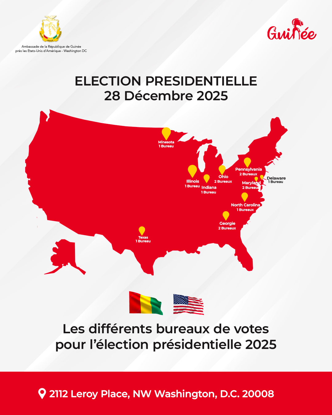 Les différents bureaux de vote pour l’Élection Présidentielle 2025